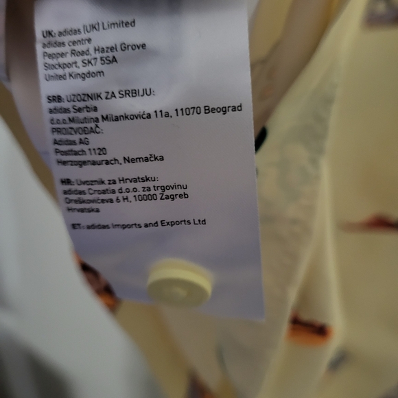 Adidas Originals Enjoy Summer Button Down Yellow Shirt Mens Large - Picture 8 of 8